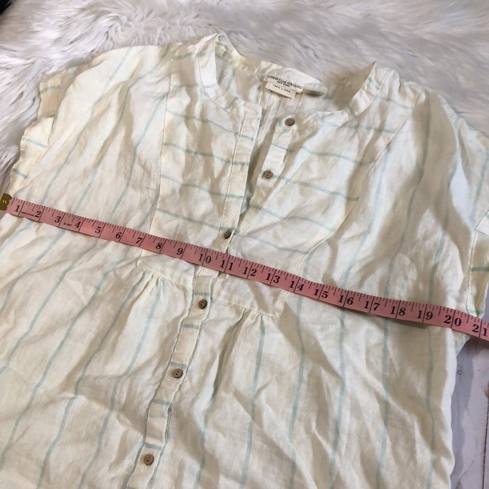 Christian Siriano linen blouse size M - Picture 6 of 8